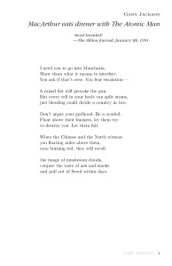 Gary Jackson - The Atomic Man has dinner with MacArthur