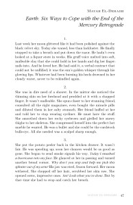 Mayah El-Dehaibi - Earth: Six Ways to Cope with the End of the Mercury Retrograde