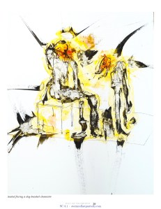 Ivan de Monbrison (5) Seated facing a dog-headed character