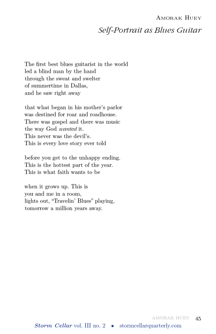 Amorak Huey - three poems[sample]