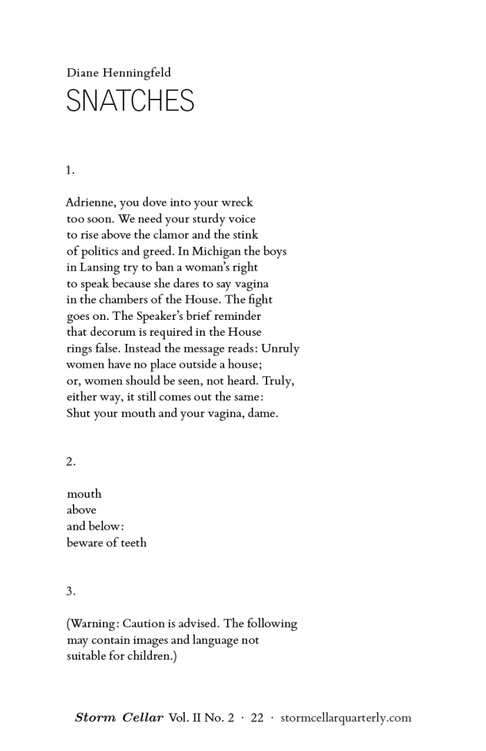 Diane Henningfeld - Snatches [sample]