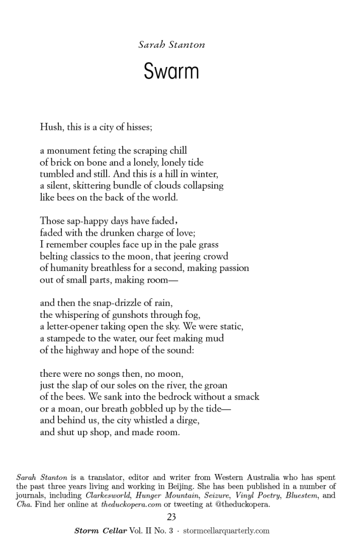 Sarah Stanton - Swarm [sample]