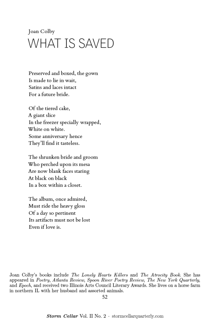 Joan Colby - What Is Saved[sample]