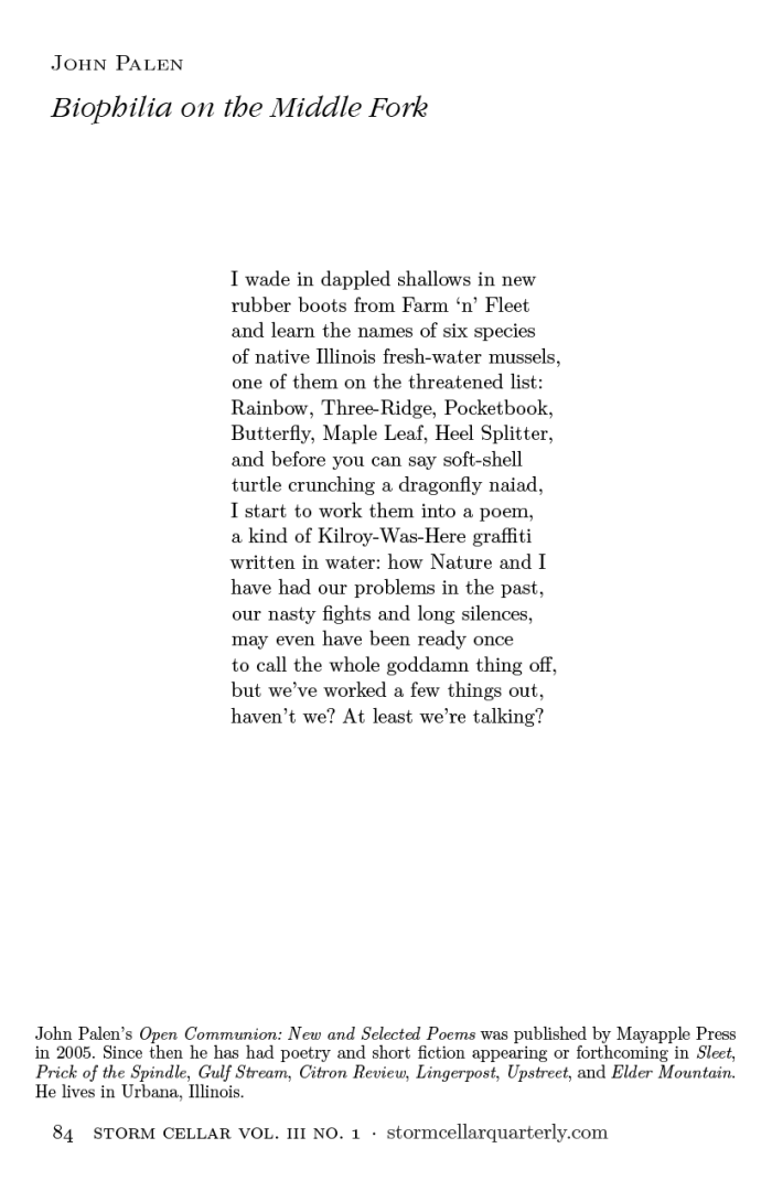 John Palen – Biophilia on the Middle Fork [sample]