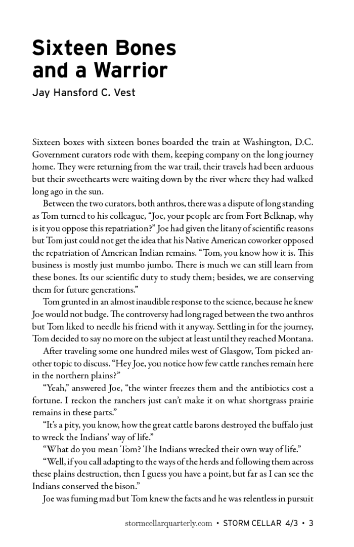 Jay Hansford C. Vest - Sixteen Bones and a Warrior [sample]