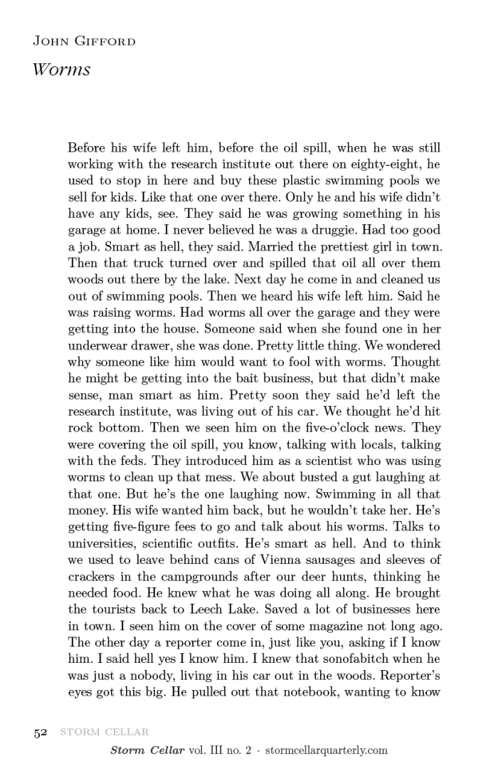 John Gifford - three flash stories [sample]