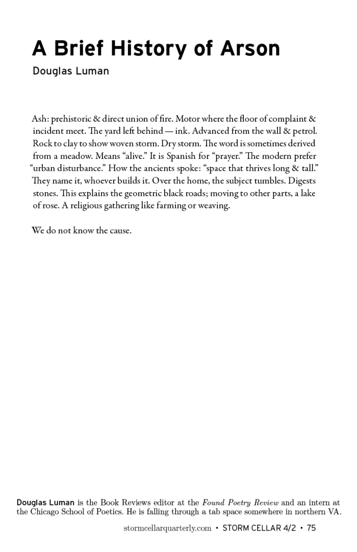 Douglas Luman - A Brief History of Arson[sample]